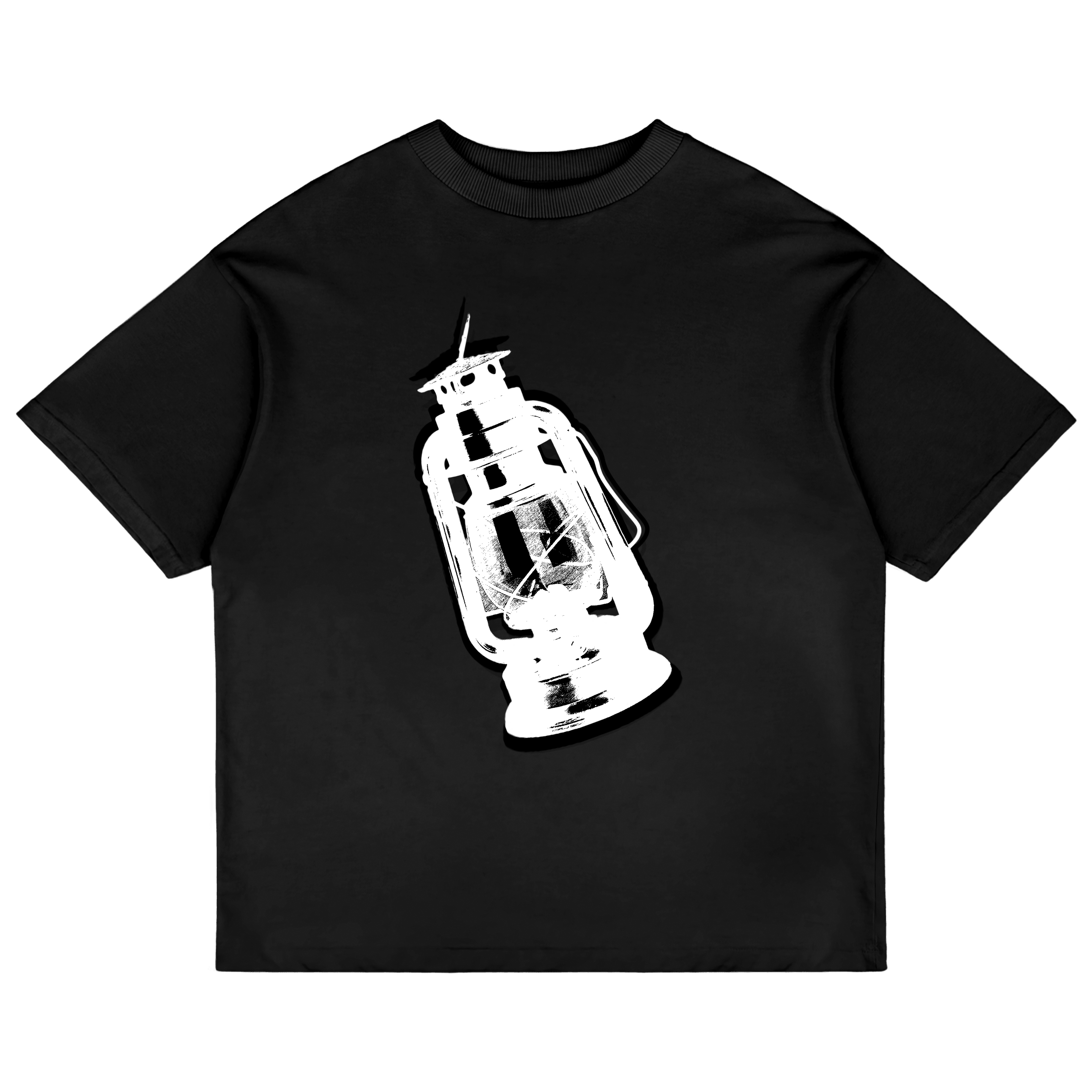 “The Lamp” Blacked Cropped Tee Shirt