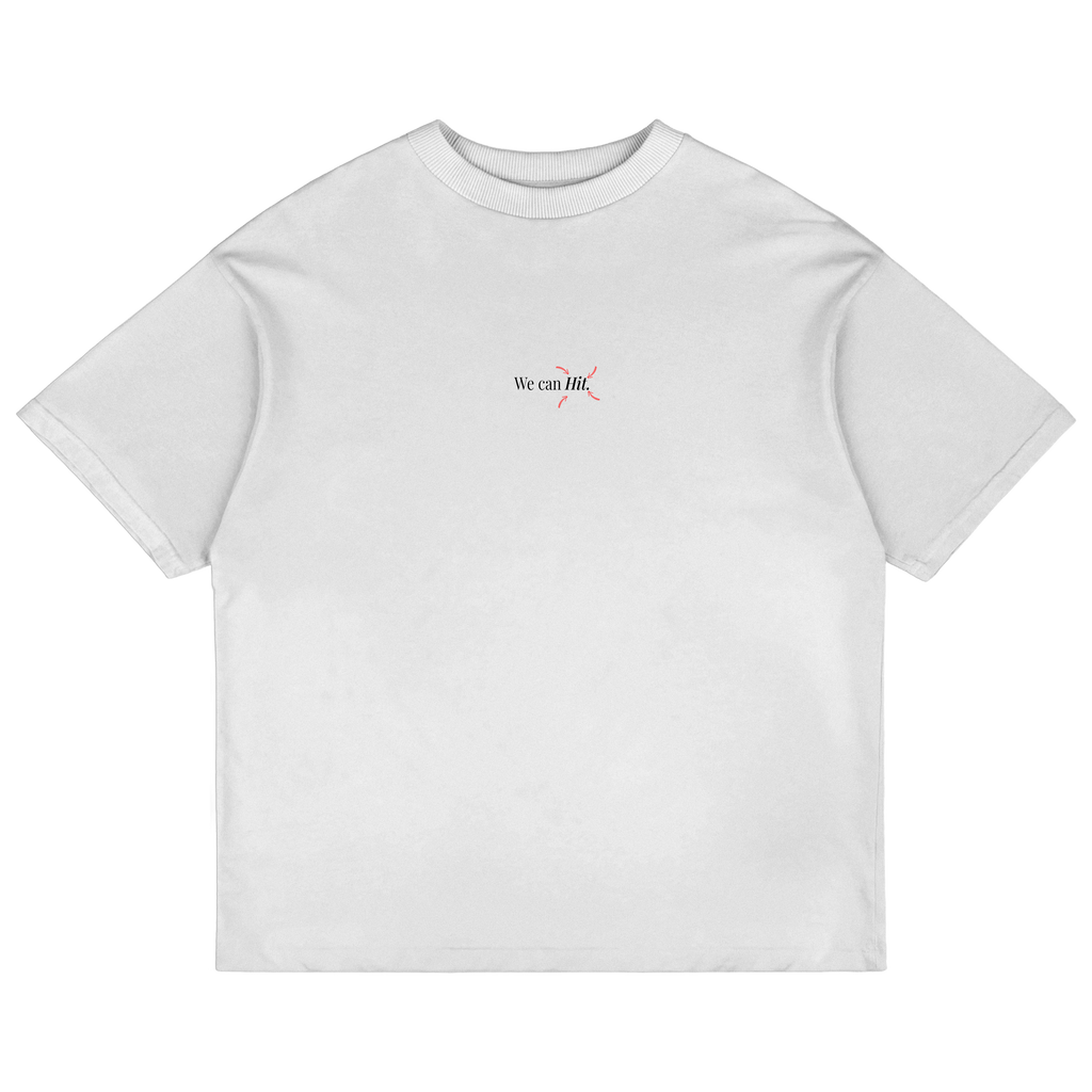 "HOLY HANDS" White Oversized Tee